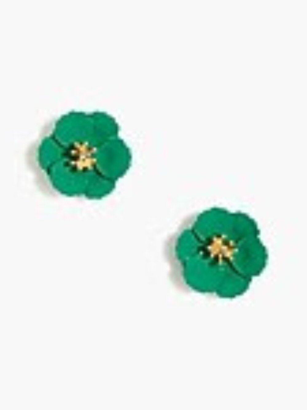 Jcrew Green Floral Statement Stud Earring